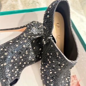 Lauren Lorraine Black Studded Ankle Boots